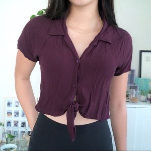 Aritzia Tie Front Blouse